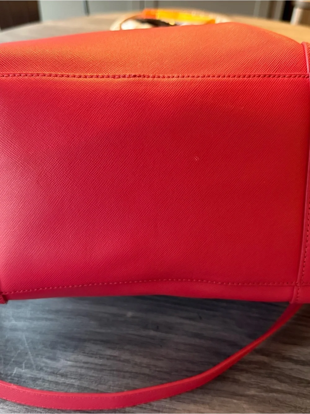 Tory Burch Bright Red Leather Satchel with Gold Hardware